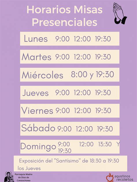 Horarios de misa de...